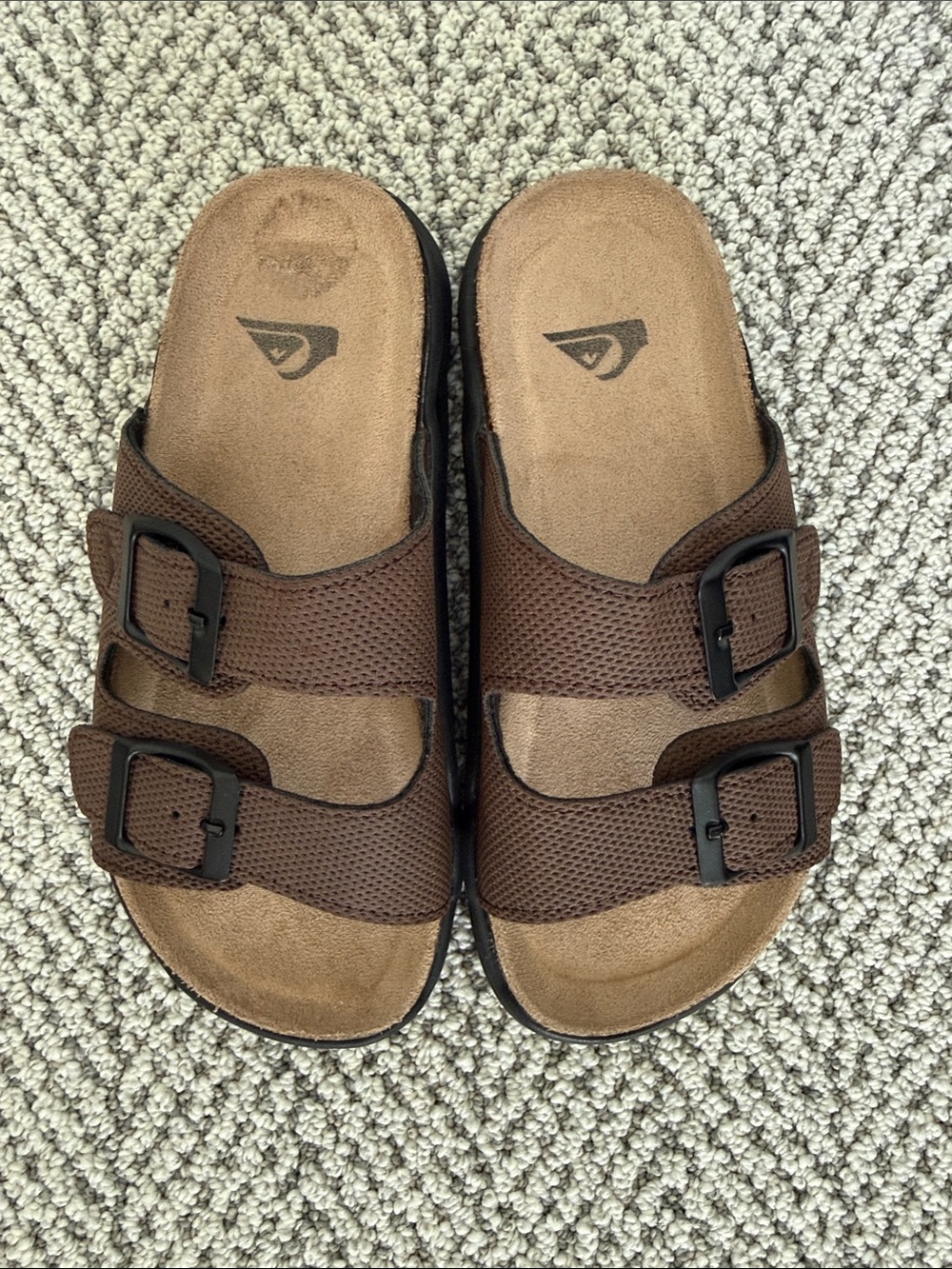 Quiksilver Kids Brown Double-Buckle Slide Sandals